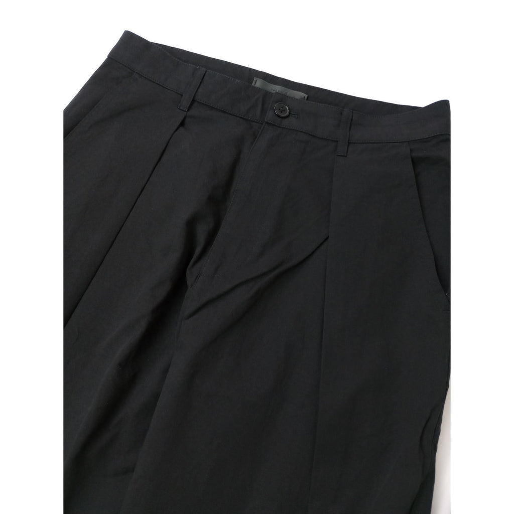 studio doe スタジオドー コットン 綿 100％ タック パンツ 黒 ブラック M 【中古】