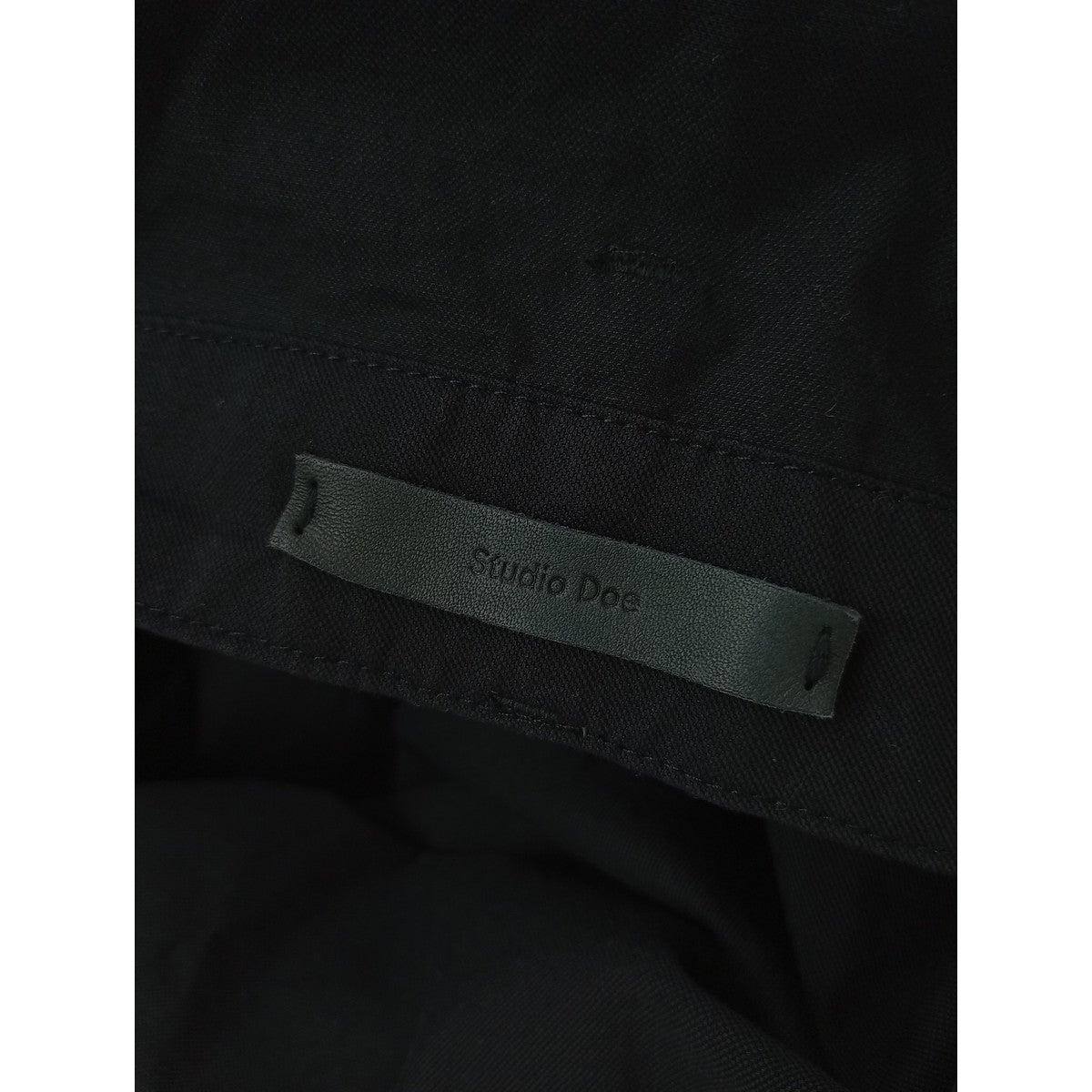 studio doe スタジオドー コットン 綿 100％ タック パンツ 黒 ブラック M 【中古】