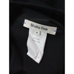 studio doe スタジオドー コットン 綿 100％ タック パンツ 黒 ブラック M 【中古】