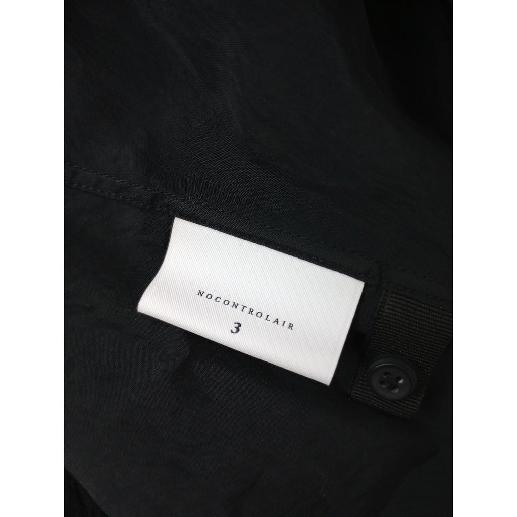 NO CONTROL AIR ノーコントロールエアー ヴィスコース＆ナイロン・ライトポプリン　ドルマンスリーブシャツ 黒 ブラック 【中古】