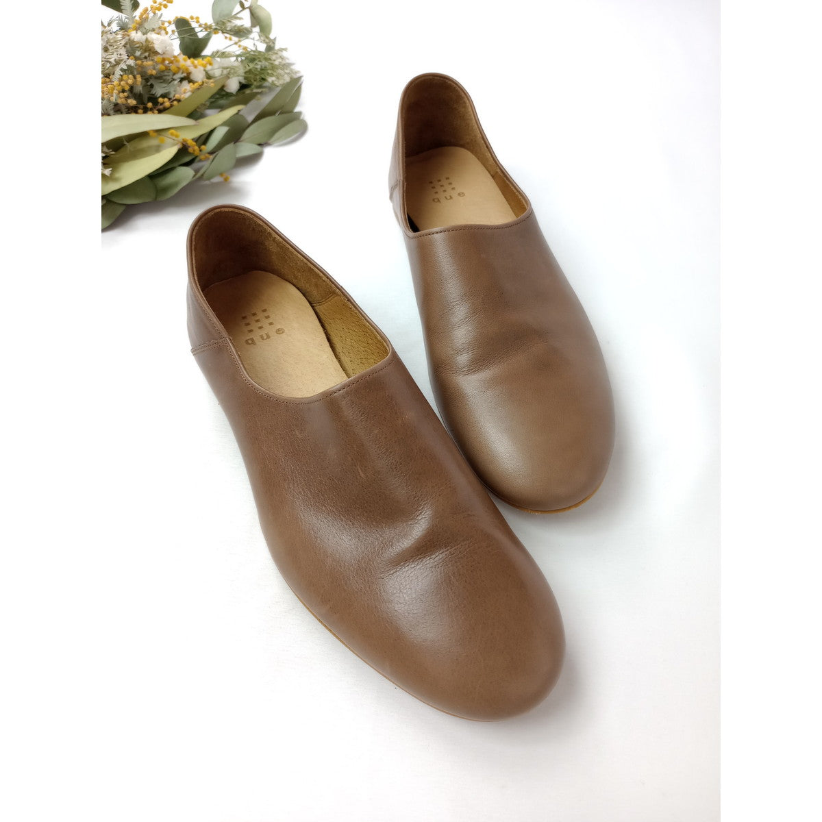 que shoes キュー シューズ レザー シューズ 靴   スリッポン  L  【中古】