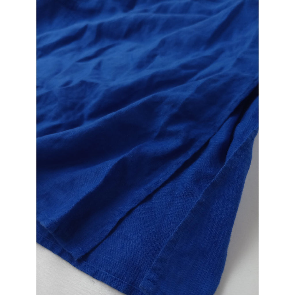 JOURNAL STANDARD LUXE ジャーナルスタンダード ラックス リネンワッシャー シャツワンピース ブルー 青 ロング 半袖  【中古】