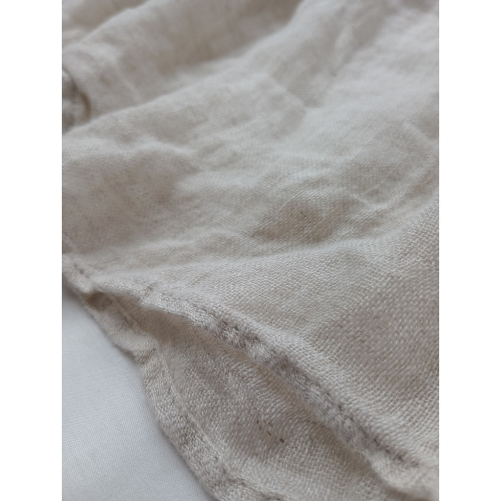 TOUJOURS  トゥジュー リネン 麻 100％ ガーゼ チュニック スモッグ 生成り 【中古】