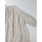 TOUJOURS  トゥジュー リネン 麻 100％ ガーゼ チュニック スモッグ 生成り 【中古】