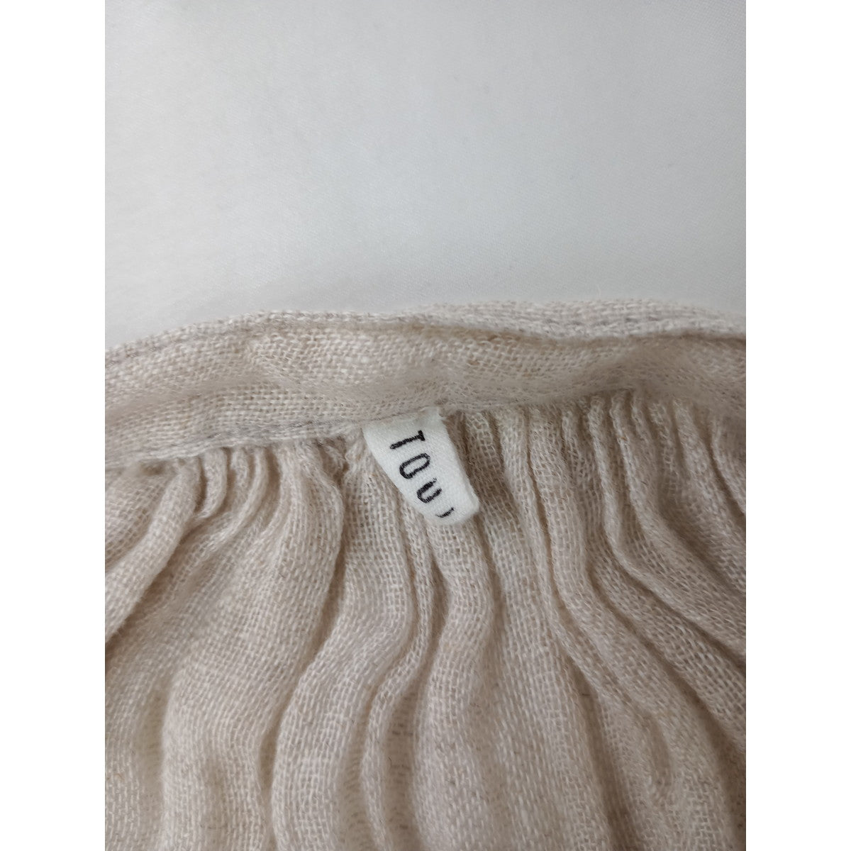 TOUJOURS  トゥジュー リネン 麻 100％ ガーゼ チュニック スモッグ 生成り 【中古】