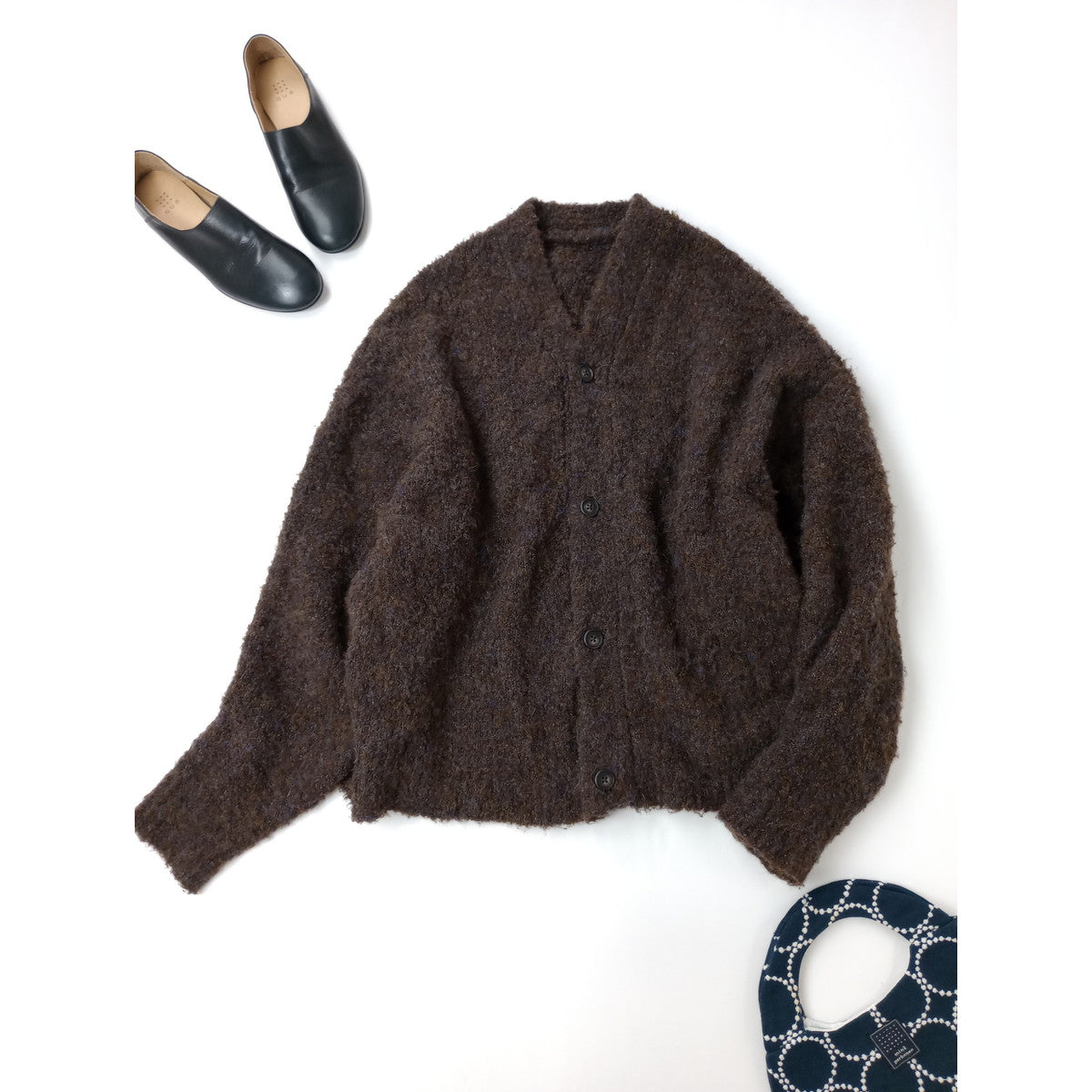 24AW JOURNAL STANDARD LUXE ジャーナルスタンダード ラックス ニットカーディガン ダークブラウン  (3M＋2005)【中古】