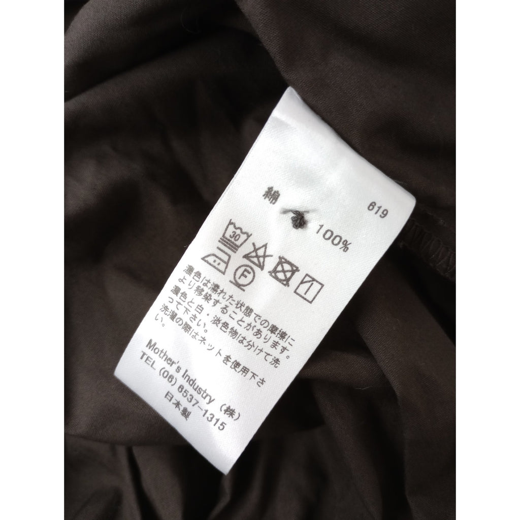 mizuiro ind ミズイロインド コットン 綿 100％ シャツ ブラウス ブラウン 茶色  F【中古】