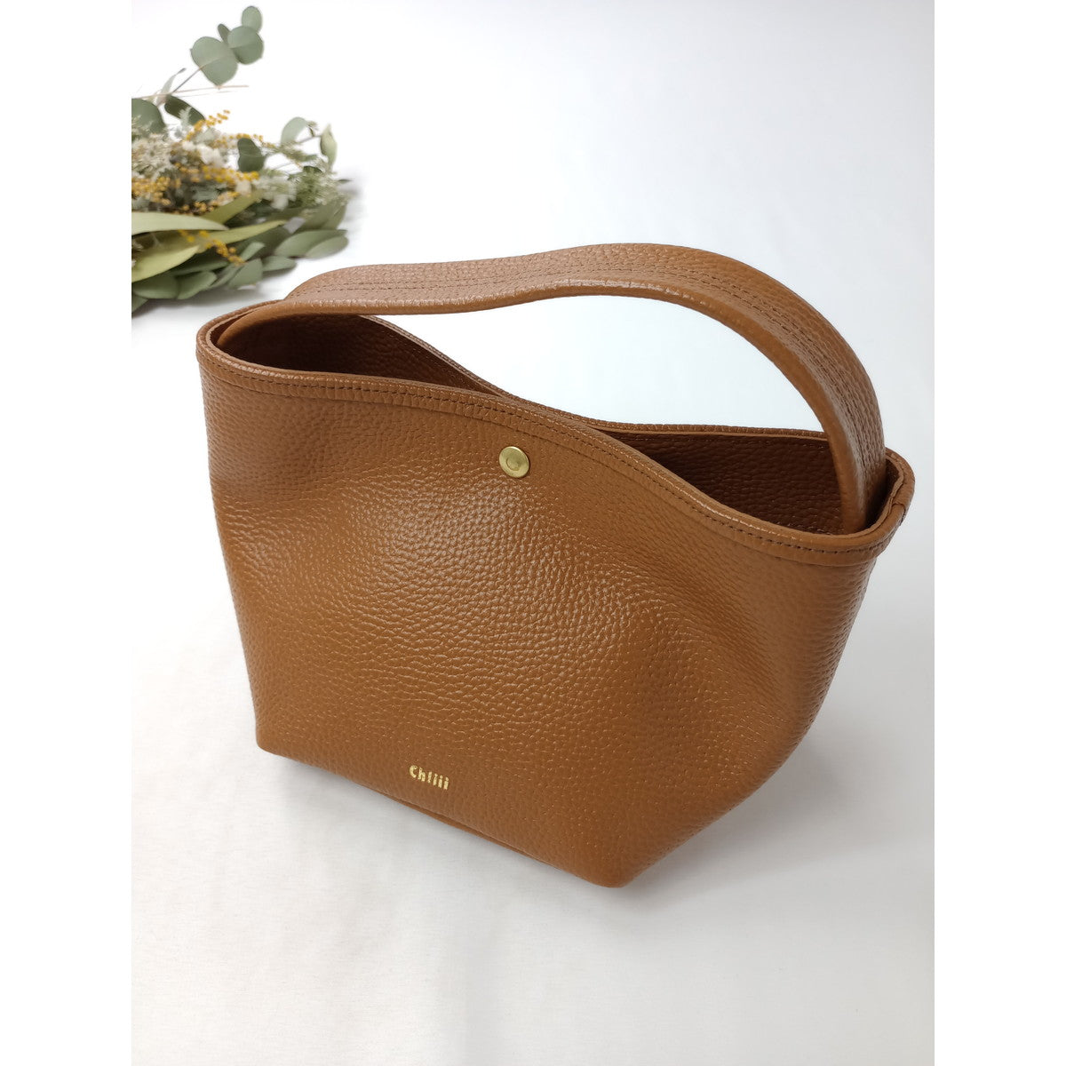 Ch!iii BAG チーバック Leather Bascket レザー バスケット バッグ  ブラウン 【中古】