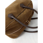 Ch!iii BAG チーバック Suede Big Boston camel スウェードビッグ ボストン バッグ  ブラウン 【中古】