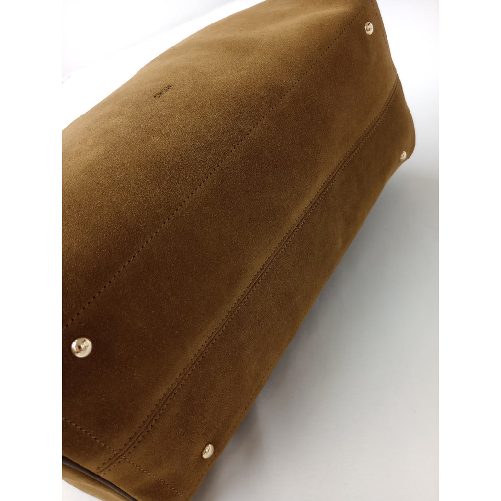 Ch!iii BAG チーバック Suede Big Boston camel スウェードビッグ ボストン バッグ  ブラウン 【中古】