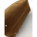 Ch!iii BAG チーバック Suede Big Boston camel スウェードビッグ ボストン バッグ  ブラウン 【中古】