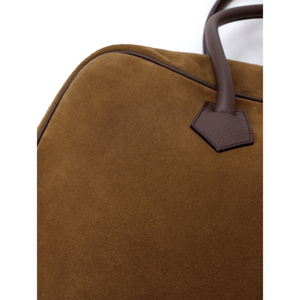 Ch!iii BAG チーバック Suede Big Boston camel スウェードビッグ ボストン バッグ  ブラウン 【中古】