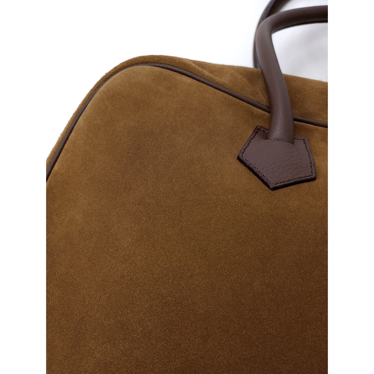Ch!iii BAG チーバック Suede Big Boston camel スウェードビッグ ボストン バッグ  ブラウン 【中古】