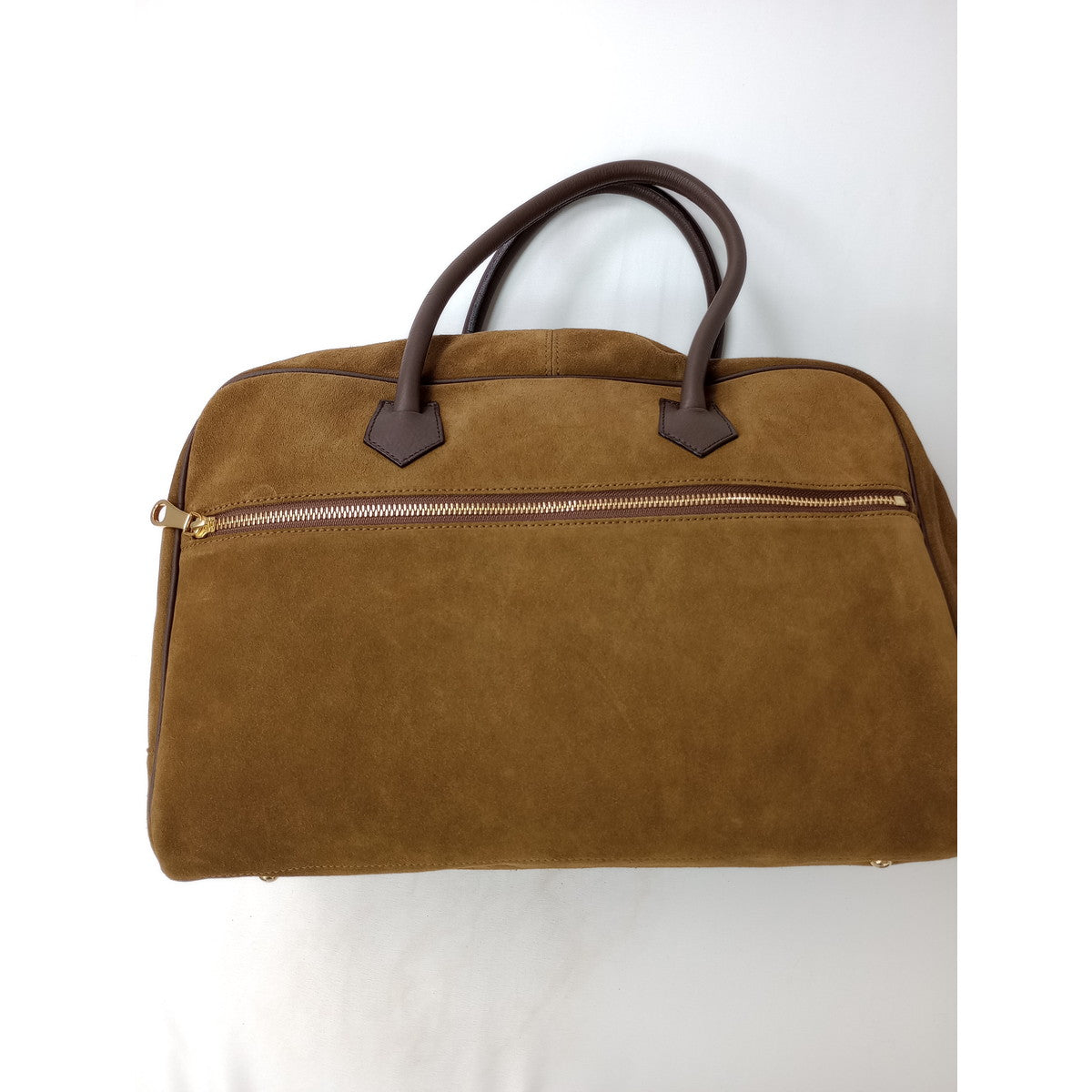 Ch!iii BAG チーバック Suede Big Boston camel スウェードビッグ ボストン バッグ  ブラウン 【中古】