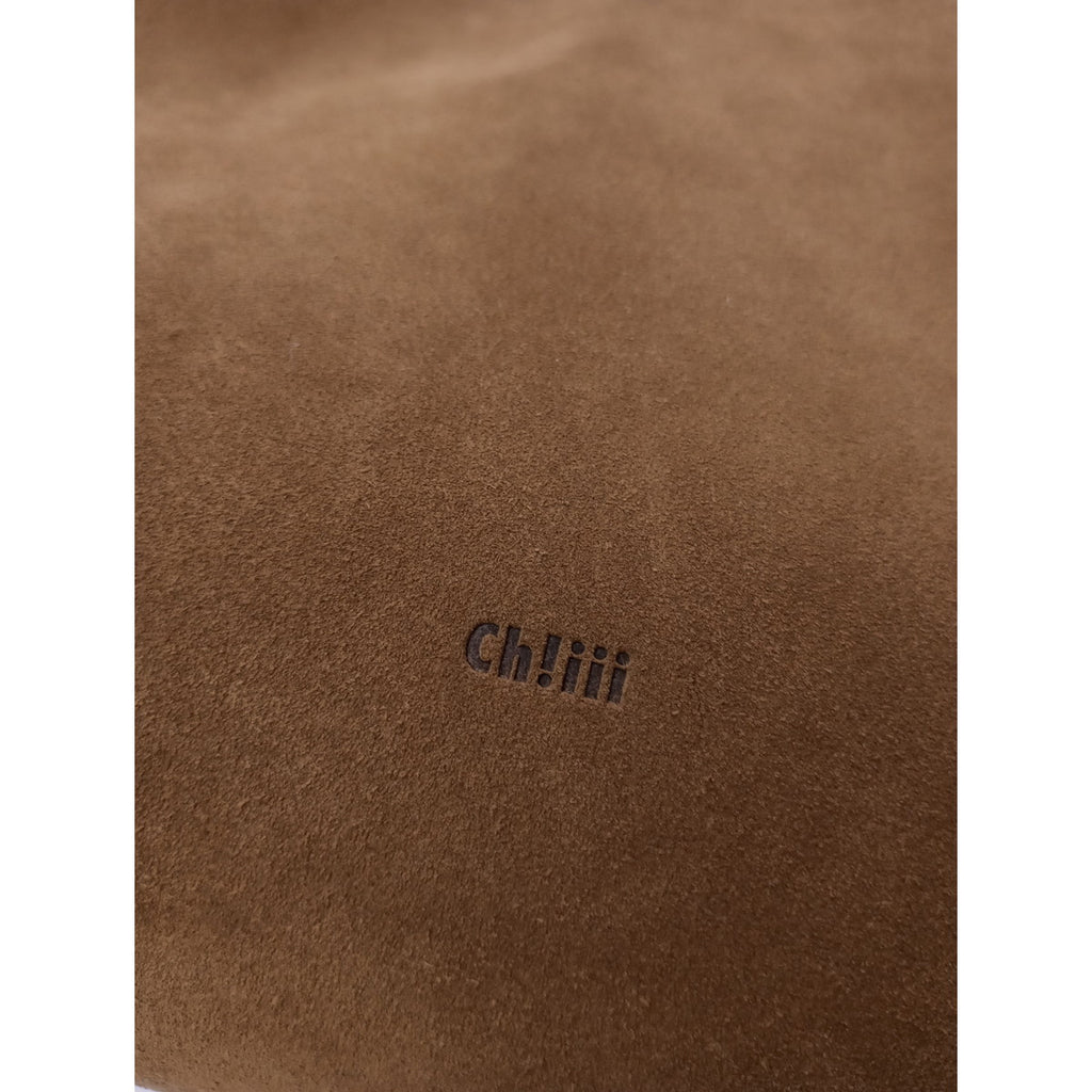 Ch!iii BAG チーバック Suede Big Boston camel スウェードビッグ ボストン バッグ  ブラウン 【中古】