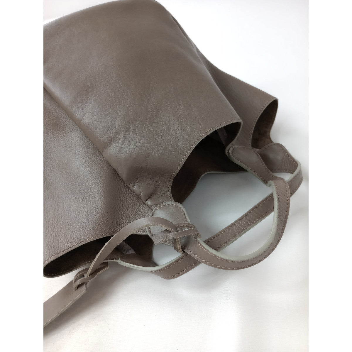 MARCO MASI  マルコマージ  レザー  ハンド バッグ グレージュ  【中古】