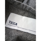 TICCA  ティッカ  ハウンドトゥース  ウール シャツ ロング ワンピース 白黒  【中古】