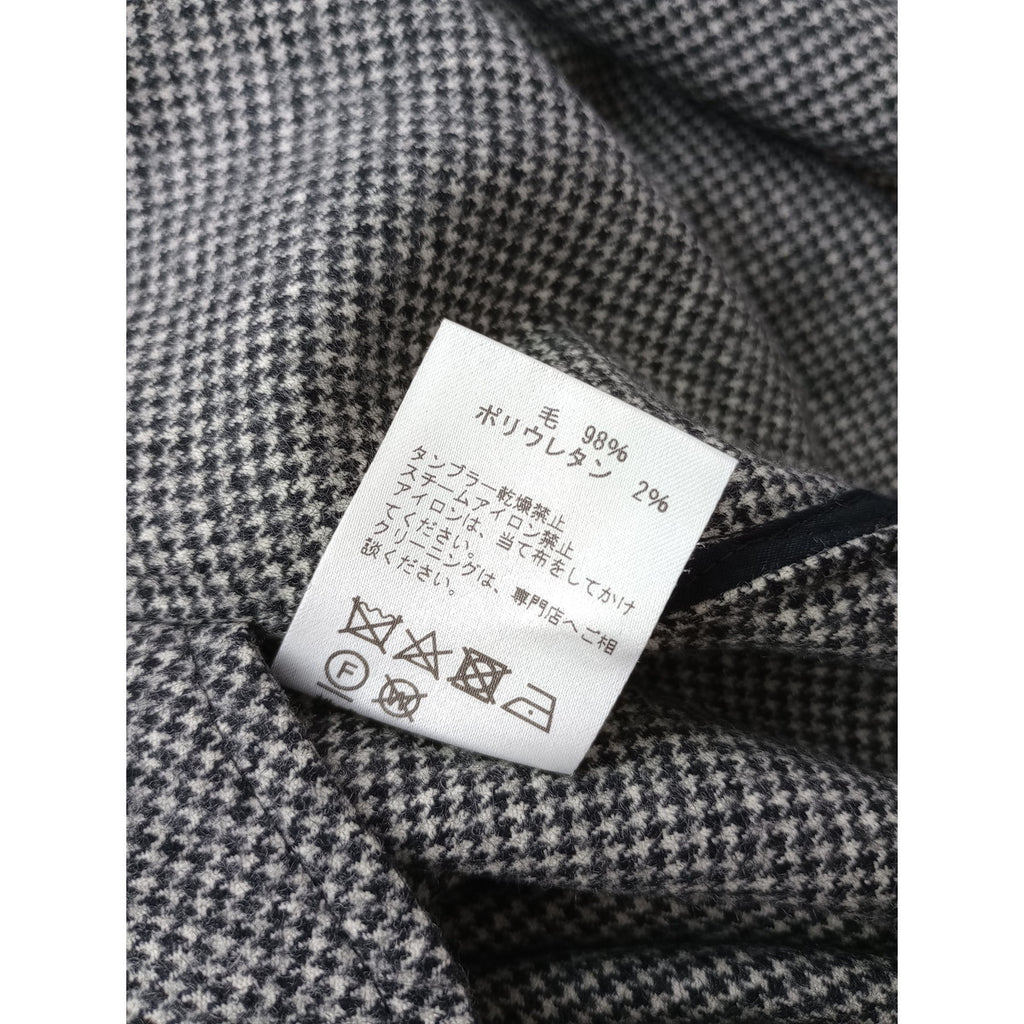 TICCA  ティッカ  ハウンドトゥース  ウール シャツ ロング ワンピース 白黒  (3M＋2064)【中古】