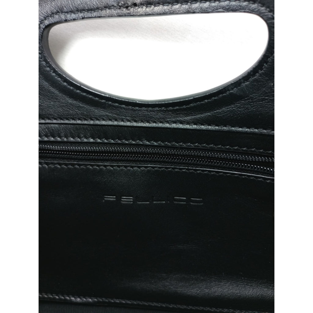 PELLICO ペリーコ  パイソン バイカラー レザー ハンド バッグ クラッチ ショルダー 白黒   【中古】
