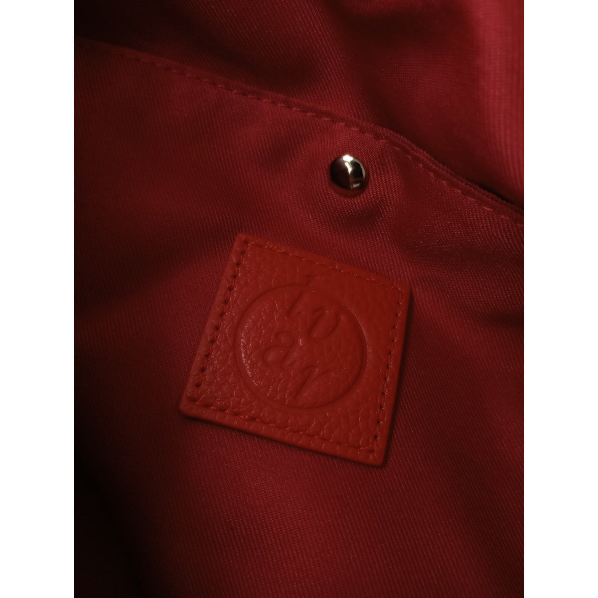 BEARDSLEY ビアズリー  リボン レザー トート BAG  バッグ 赤 レッド  【中古】