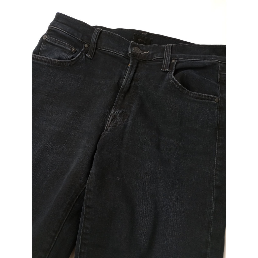 MOTHER マザー mid rise rambler zip ankle ザ ミッド ライズ ジップ ランブラー アンクル デニムパンツ 黒 ブラック 【中古】