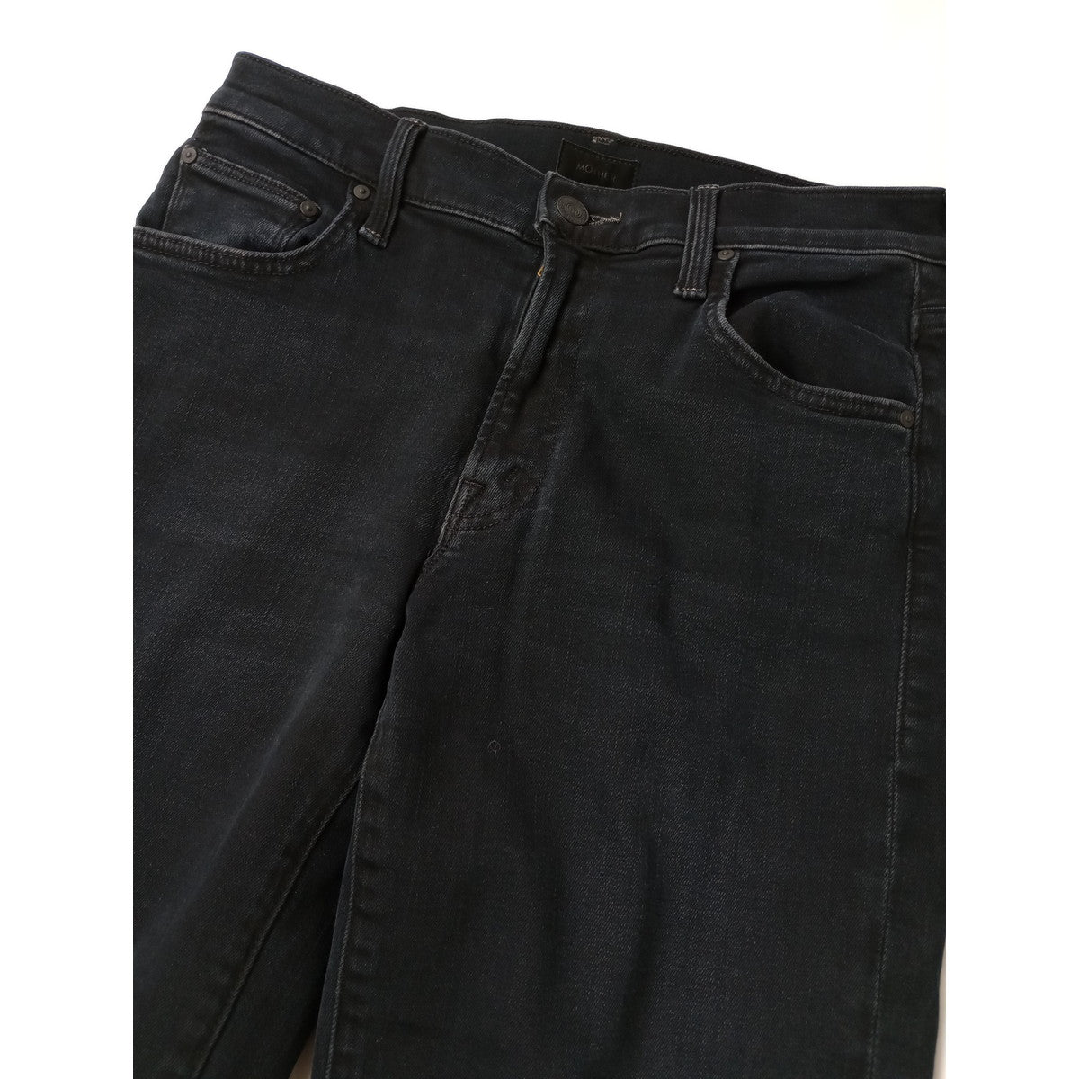 MOTHER マザー mid rise rambler zip ankle ザ ミッド ライズ ジップ ランブラー アンクル デニムパンツ 黒 ブラック 【中古】