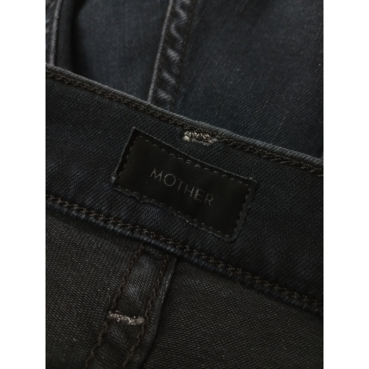 MOTHER マザー mid rise rambler zip ankle ザ ミッド ライズ ジップ ランブラー アンクル デニムパンツ 黒 ブラック 【中古】