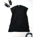 ATON エイトン 50/2 NATURAL DYE ORGANIC COTTON  モックネックタンクトップ 黒 ブラック 02   【中古】