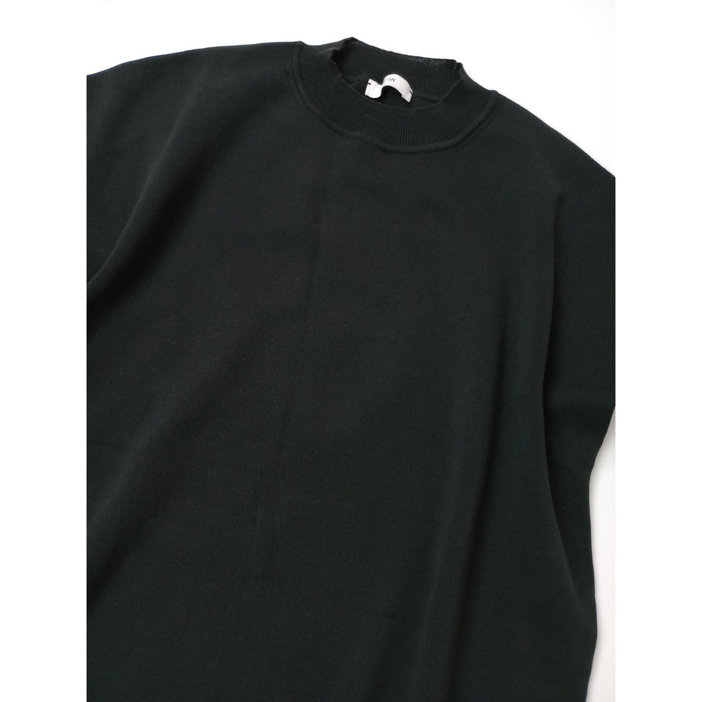 ATON エイトン 50/2 NATURAL DYE ORGANIC COTTON  モックネックタンクトップ 黒 ブラック 02   【中古】