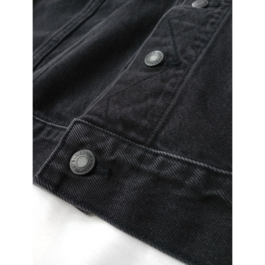 25AW WESTOVERALLS  ウエスト オーバーオールズ BIC DENIM JKT デニム ジャケット gジャン 黒 ブラック  メンズ【中古】