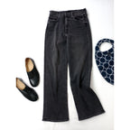 25AW MOTHER マザー THE RANBLER ZIP ANKLE デニムパンツ 黒 ブラック 26  【中古】
