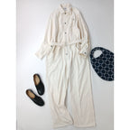 WESTOVERALLS ウエストオーバーオールズ SWELL×WOA FLAX ONE PIECE オールインワン つなぎ ユニセックス 白 【中古】