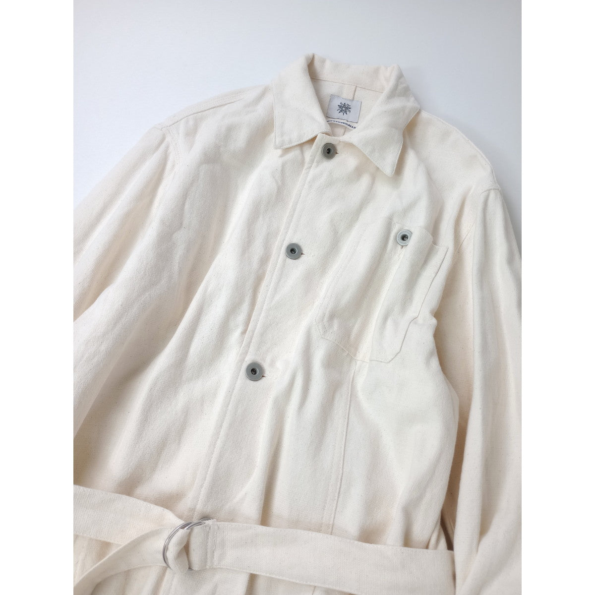 WESTOVERALLS ウエストオーバーオールズ SWELL×WOA FLAX ONE PIECE オールインワン つなぎ ユニセックス 白 【中古】