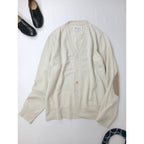 美品 Maison Margiela メゾンマルジェラ ELBOW PATCH WOOL CARDIGAN エルボーパッチ ニットカーディガン アイボリー M