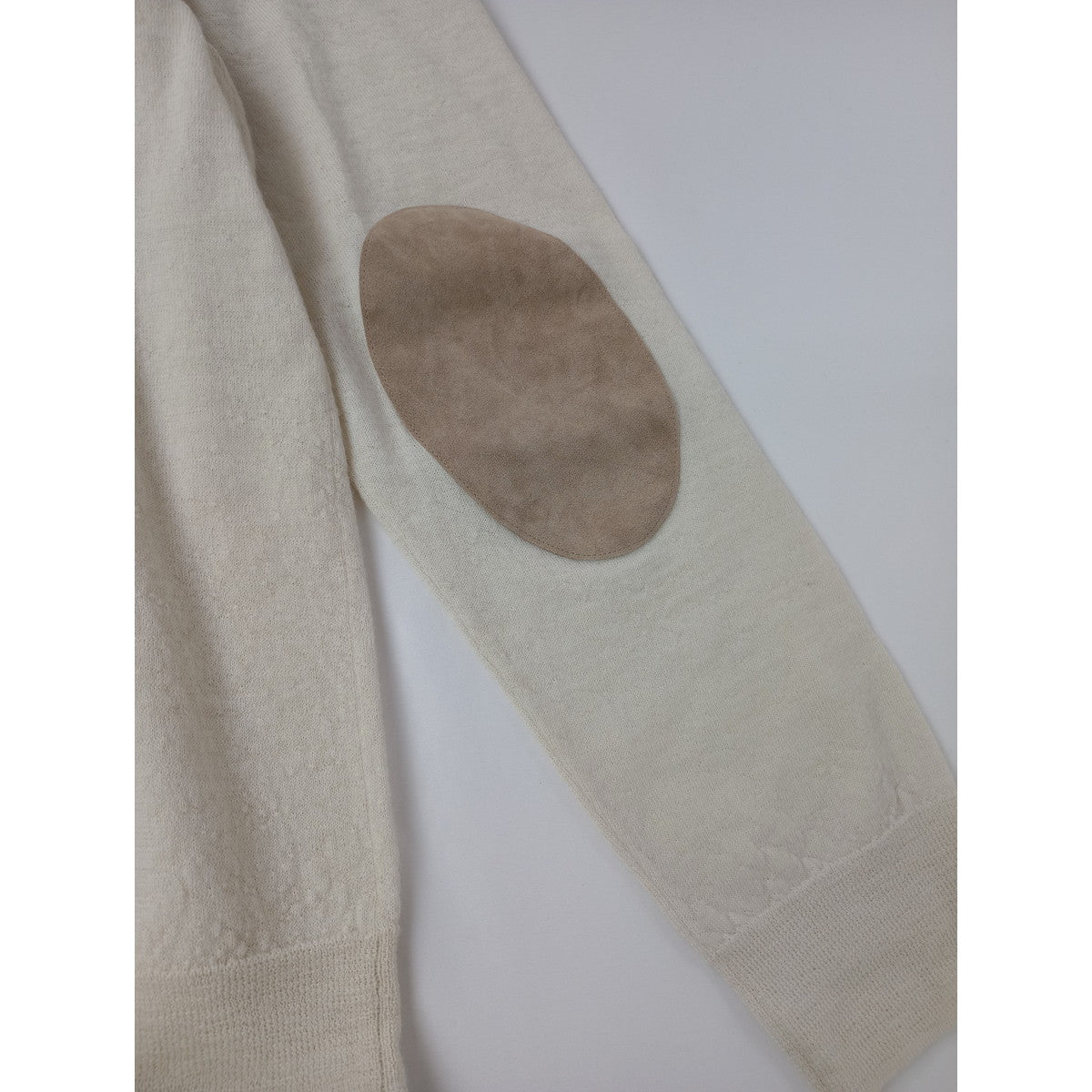 美品 Maison Margiela メゾンマルジェラ ELBOW PATCH WOOL CARDIGAN エルボーパッチ ニットカーディガン アイボリー M