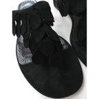 新品 MANOLO BLAHNIK マノロブラニク Black Suede Strappy Sandals 黒 ブラック  スエード サンダル  靴  371/2 (14M＋3153)