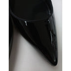 美品 MANOLO BLAHNIK マノロブラニク カンパリ フラット メリージェーン エナメル ストラップ パンプス 黒 ブラック 靴