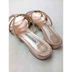 美品  MANOLO BLAHNIK マノロブラニク RIRAN サンダル  ピンク  37 2/1 靴 (14M＋4969)