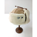 ANYA HINDMARCH アニヤ・ハインドマーチ EYES TRAPPER HAT アイズ トラッパー ハット  帽子  ベージュ 【中古】