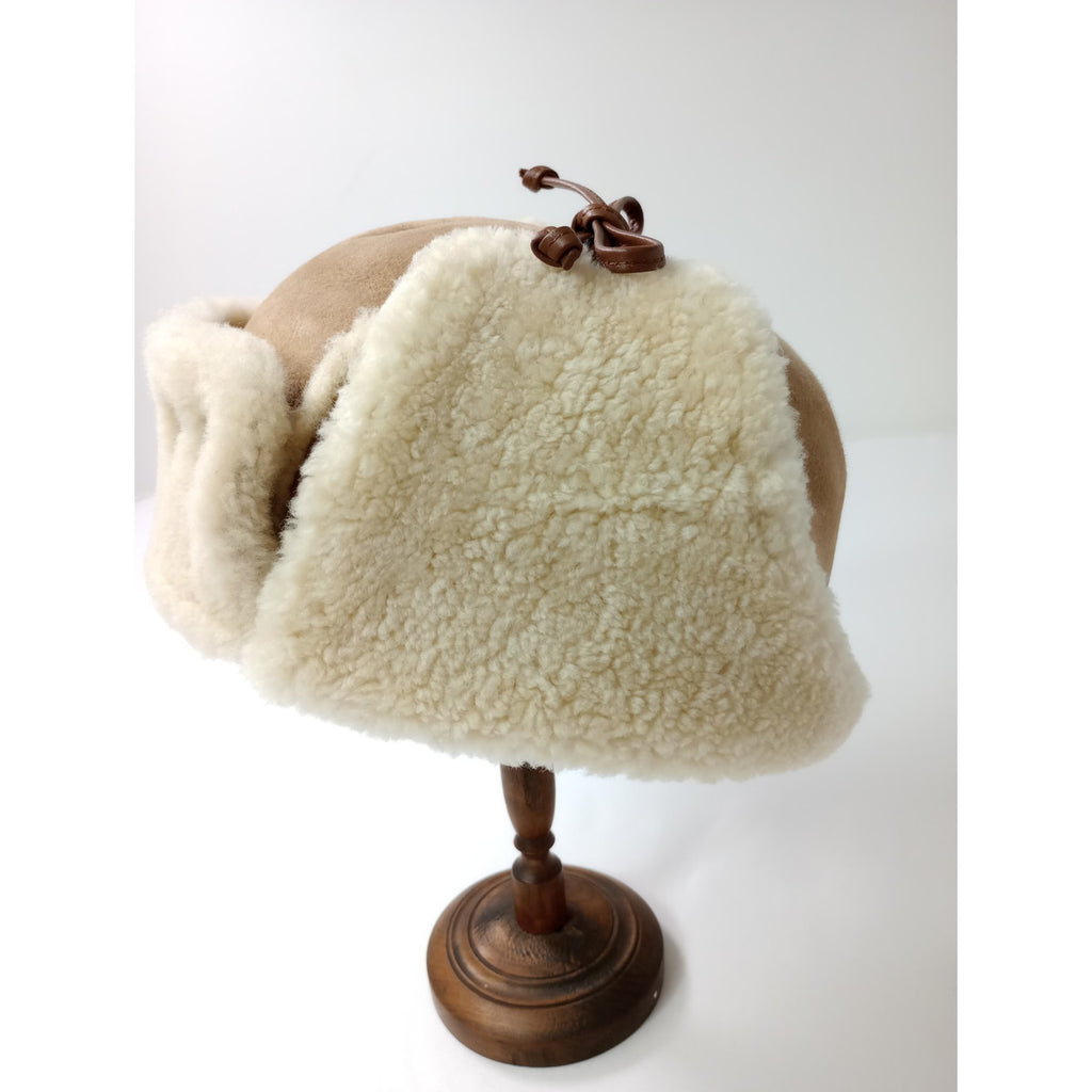 ANYA HINDMARCH アニヤ・ハインドマーチ EYES TRAPPER HAT アイズ トラッパー ハット  帽子  ベージュ (4M＋2654) 【中古】