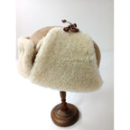 ANYA HINDMARCH アニヤ・ハインドマーチ EYES TRAPPER HAT アイズ トラッパー ハット  帽子  ベージュ 【中古】