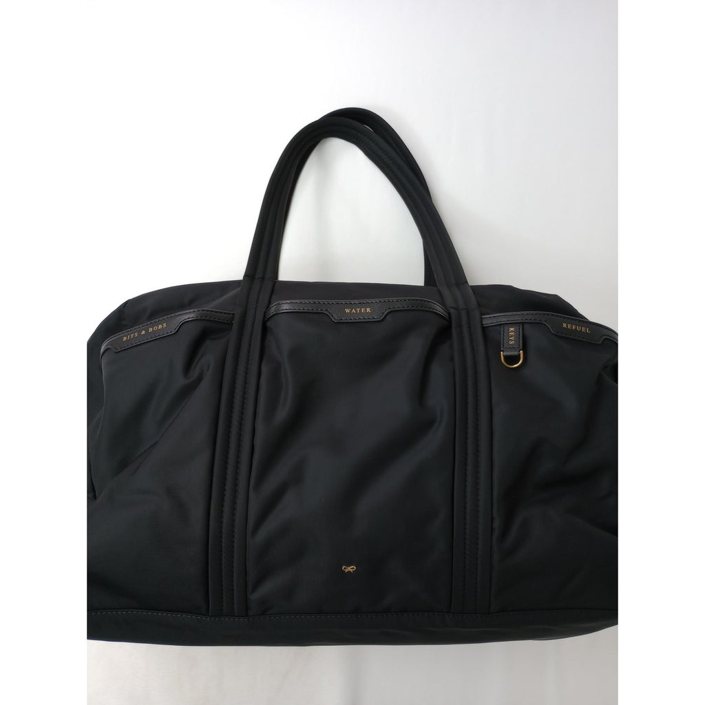 ANYA HINDMARCH アニヤ・ハインドマーチ  Gym Bag ボストン ジム バッグ  黒 ブラック 【中古】