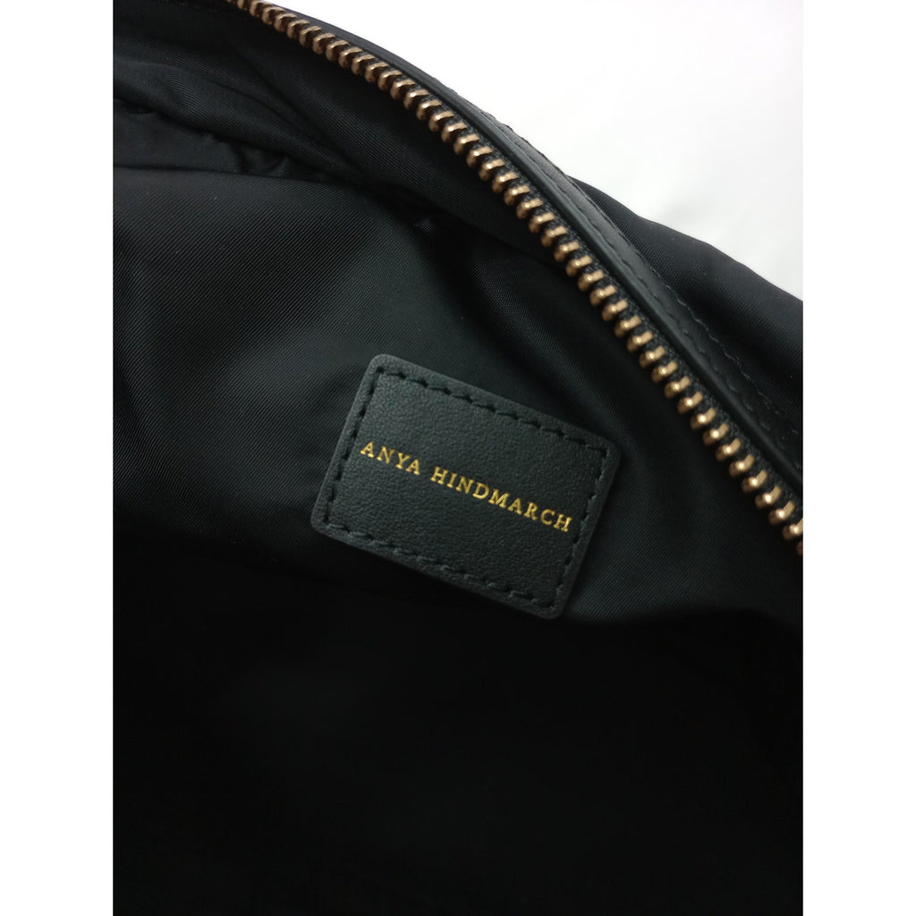 ANYA HINDMARCH アニヤ・ハインドマーチ  Gym Bag ボストン ジム バッグ  黒 ブラック 【中古】