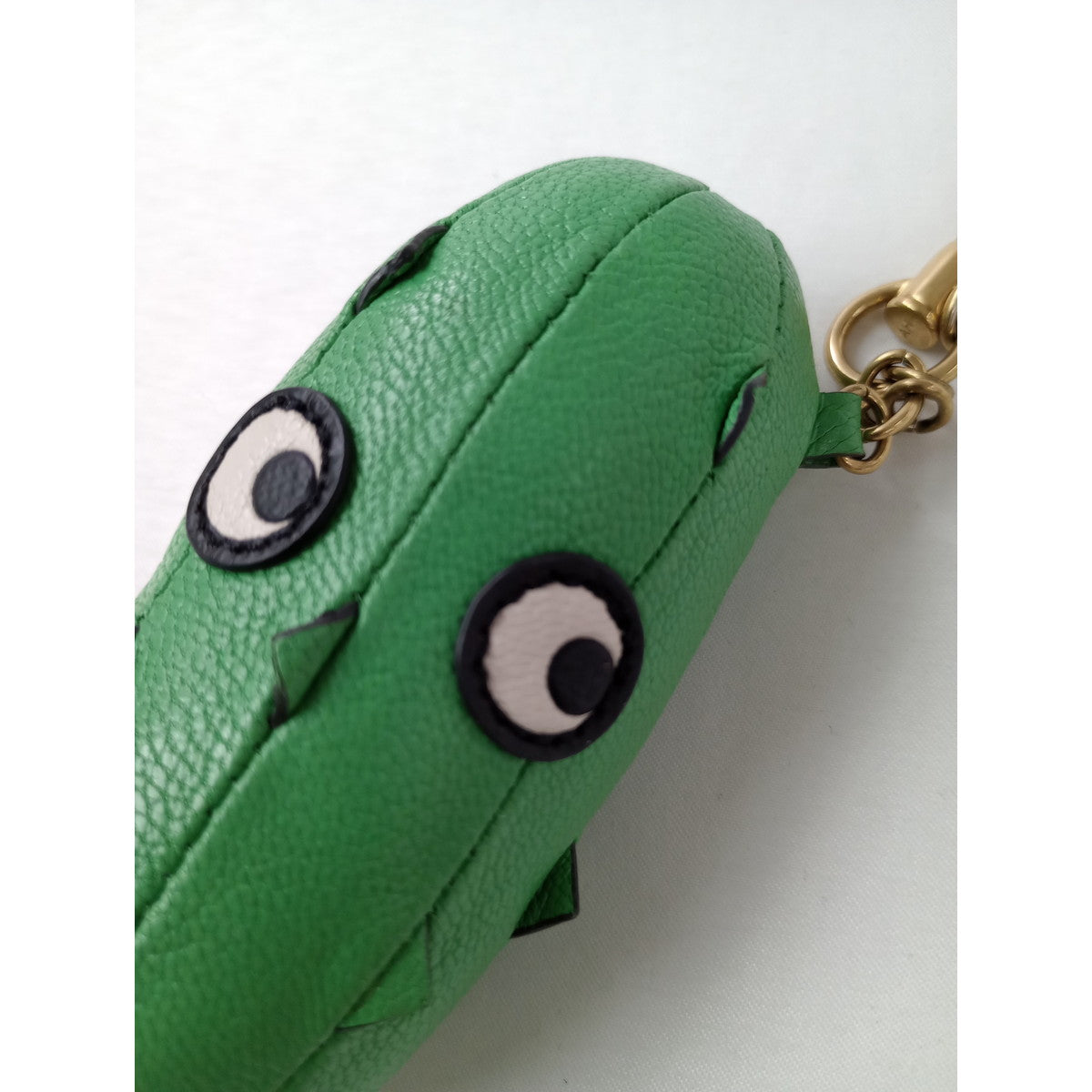 ANYA HINDMARCH  アニヤ・ハインドマーチ  Eyes バッグチャーム キーホルダー グリーン  【中古】