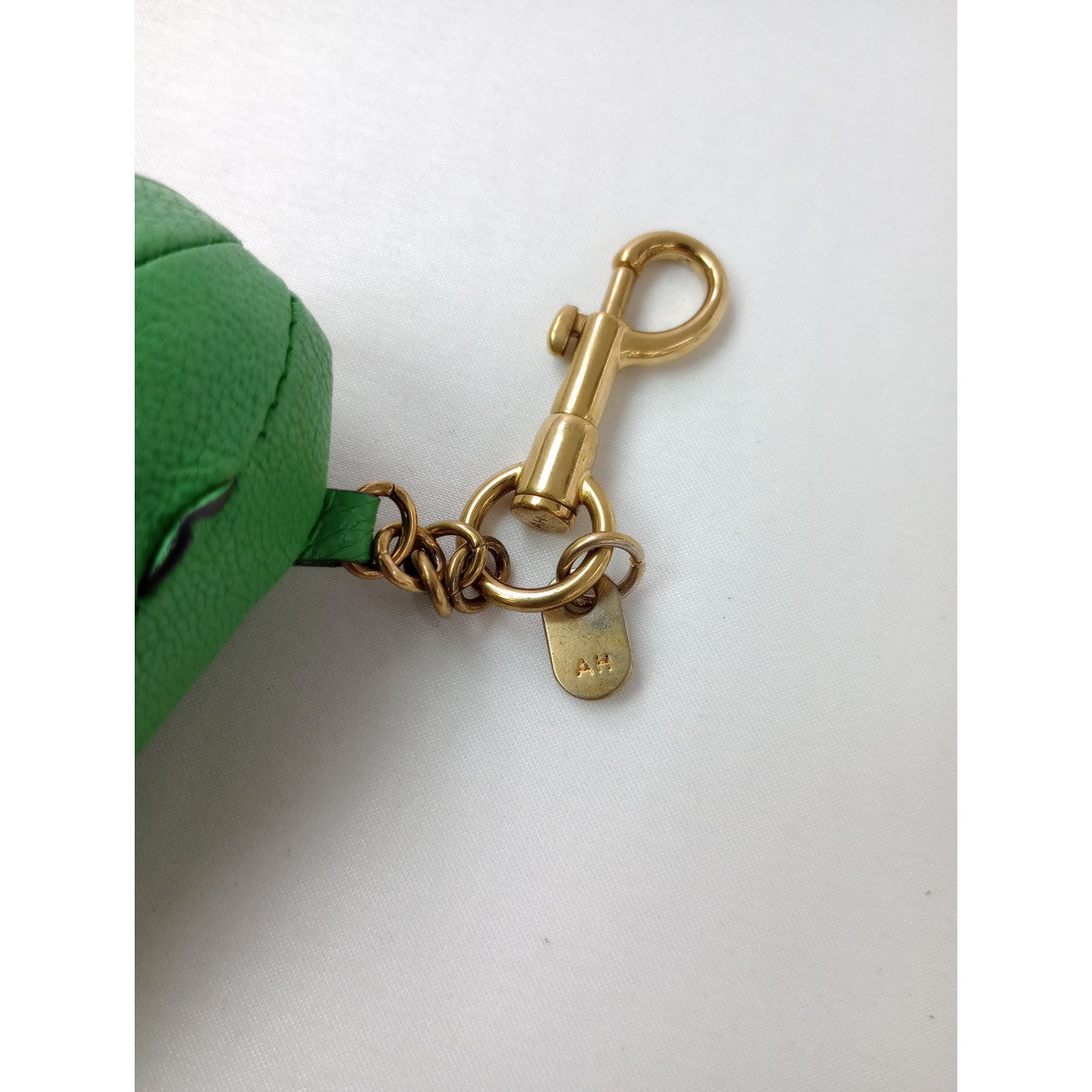 ANYA HINDMARCH  アニヤ・ハインドマーチ  Eyes バッグチャーム キーホルダー グリーン  【中古】
