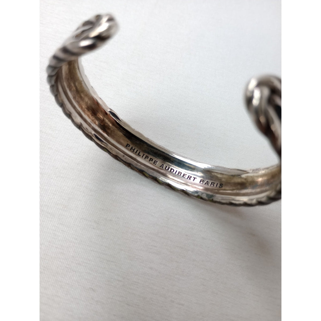 PHILIPPE AUDIBERT  フィリップ・オーディベール  シルバー バングル 細 ブレスレット アクセサリー  【中古】