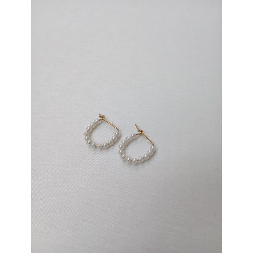 MIZUKI ミズキ K14YG パール セーフティーピン ピアス ゴールド アクセサリー 【中古】
