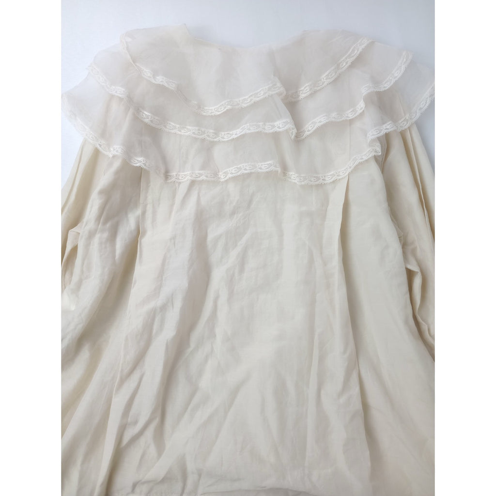 25SS  TOWAVASE トワヴァーズ  Leavers  レース  ブラウス トップス  アイボリー 【中古】