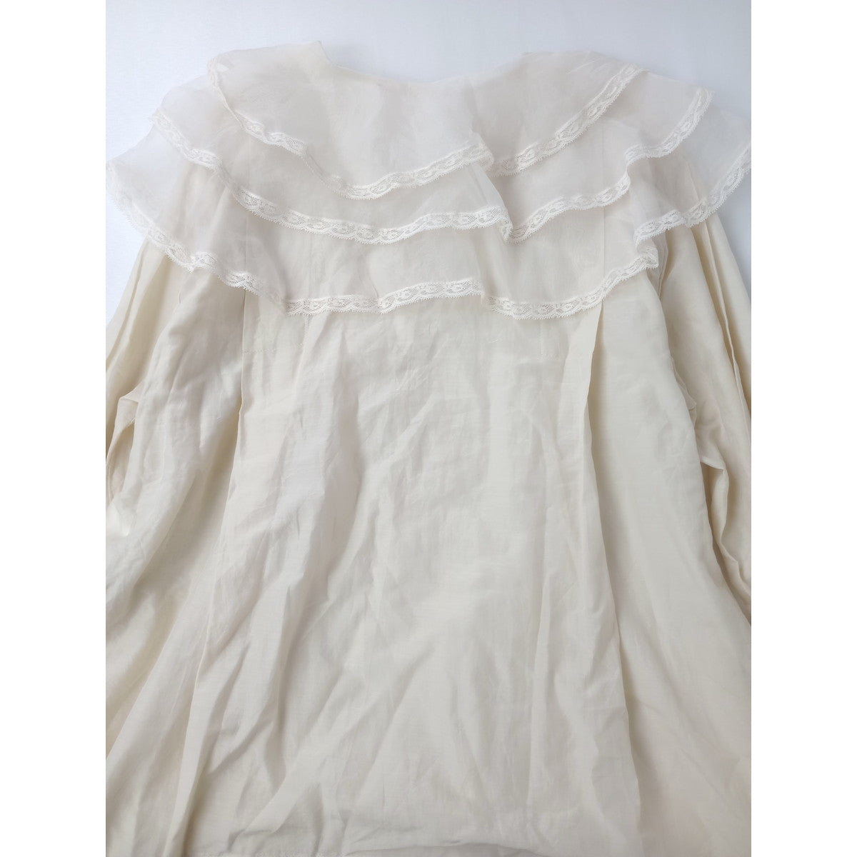 25SS  TOWAVASE トワヴァーズ  Leavers  レース  ブラウス トップス  アイボリー 【中古】