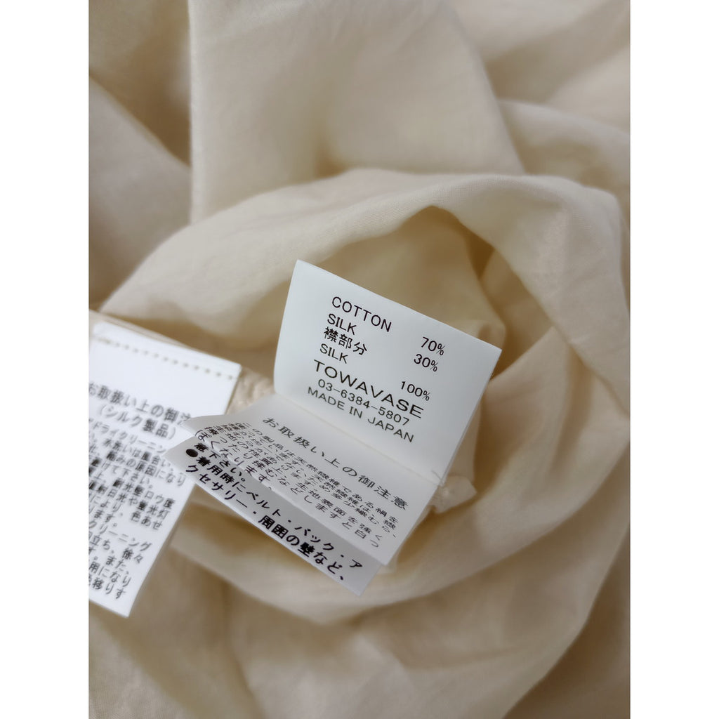 25SS  TOWAVASE トワヴァーズ  Leavers  レース  ブラウス トップス  アイボリー 【中古】